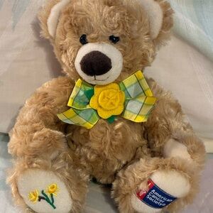 Special Edition Boyds Honey Brown Teddy Bear with Plaid Bow